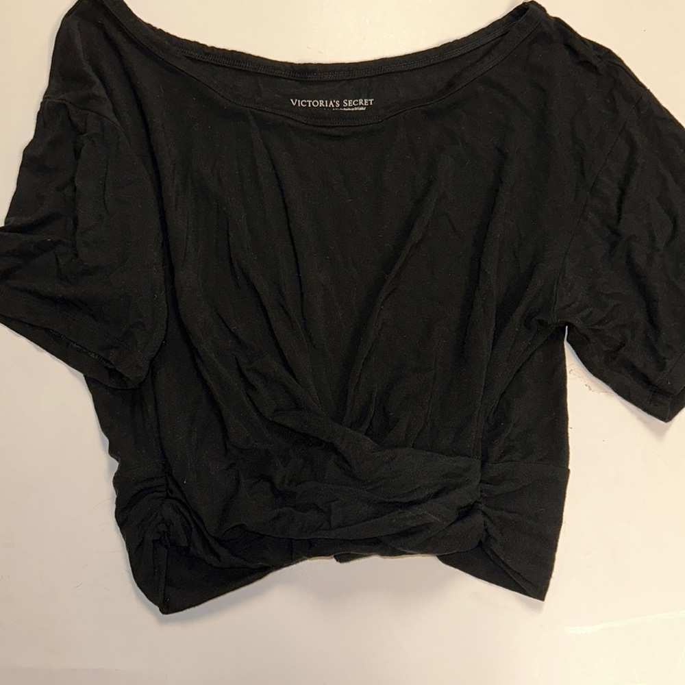 Victoria’s Secret Black modal wrap top in M